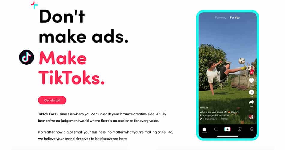 Don't Make Ads Make TikToks